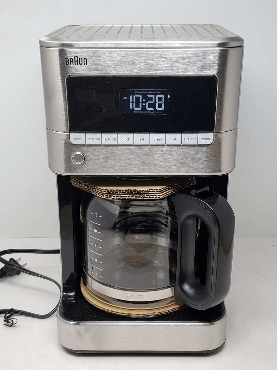 Braun KF7170SI BrewSense Drip Coffeemaker, 12 cup, Stainless Steel,Black