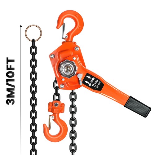 3Ton 10Ft Lever Chain Hoist Manual Lift Lever Hoist Ratchet Chain Puller Hoist - Picture 6 of 8