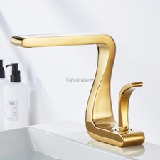 Light Luxury 7 Shape Bathroom Single Lever Hole Sink Mixer Tap Wash Basin Faucet