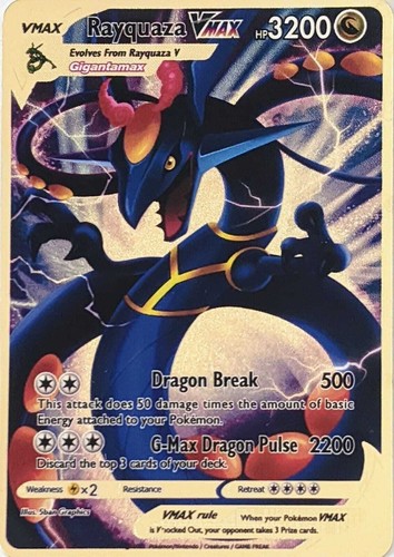 Pokemon Pikachu Charizard Metal Gold FanArt Design Card COLLECTABLE DX EX VMAX - Picture 12 of 29
