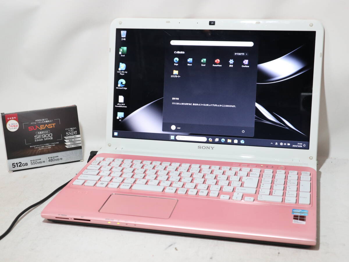 E. 2. SONY VAIO SVE151B11N ピンク Core i3 2370M (2.4GHz)/ 4G/ Windows10 初期化済み ACアダプター付属 パソコン E. 2. SONY VAIO SVE151B11N ピンク Core i3 2370M (2.4GHz)/ 4G/ Windows10 初期化済み ACアダプター付属 パソコン