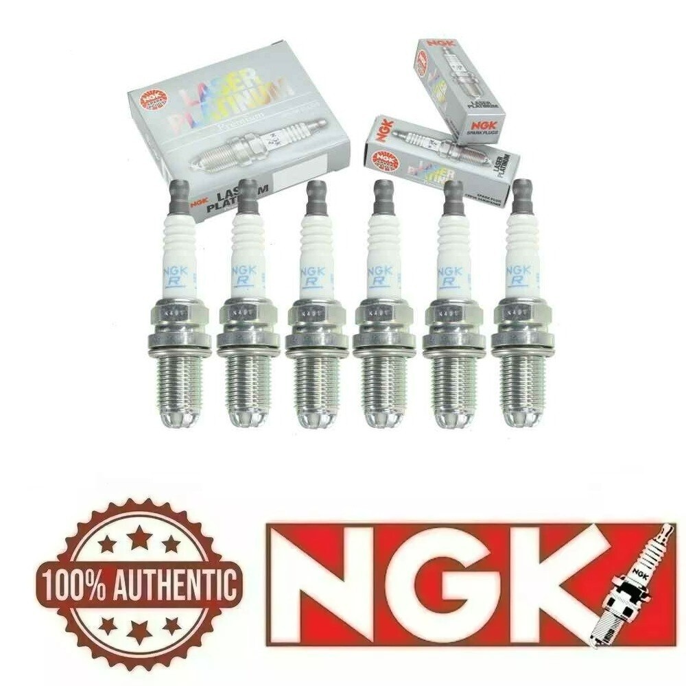 Set of 6 NGK 3199 Laser Platinum Spark Plugs BKR6EQUP