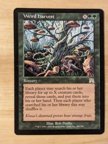 mtg strangest cards Weird Harvest [Onslaught] Lightly Played