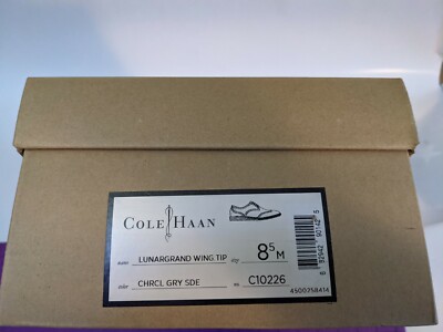 Cole Haan Lunargrand Wingtip Suede Oxford Grey & Yellow