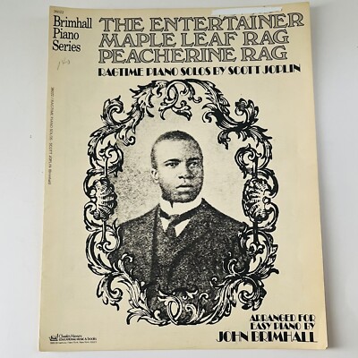 Scott Joplin RAGTIME PIANO SOLOS The Entertainer Maple Leaf Rag Peacherine 1973