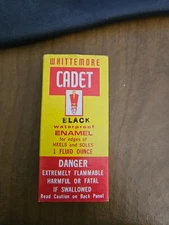 Whittemore CADET Shoe Black Enamel Heel Soles Repair 1 oz Vintage Display only