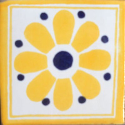 C#098) MEXICAN TILES CERAMIC HAND MADE SPANISH INFLUENCE TALAVERA MOSAIC ART