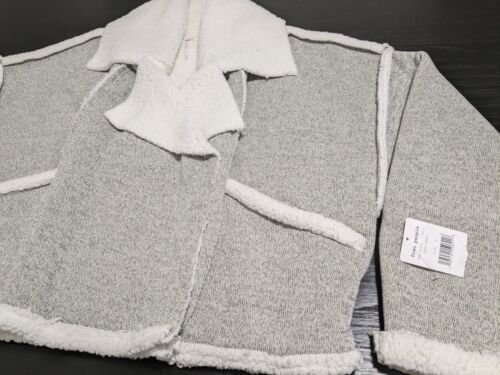 Chaqueta de gran tamaño polar Josephine gris talla L Free People nueva con etiquetas - Imagen 2 de 11
