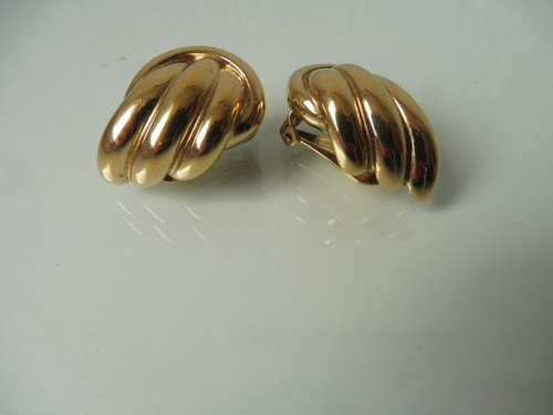 Belles Boucles D'Oreilles / Clips, Plaqué Or, Pierre Lang - Photo 1/5