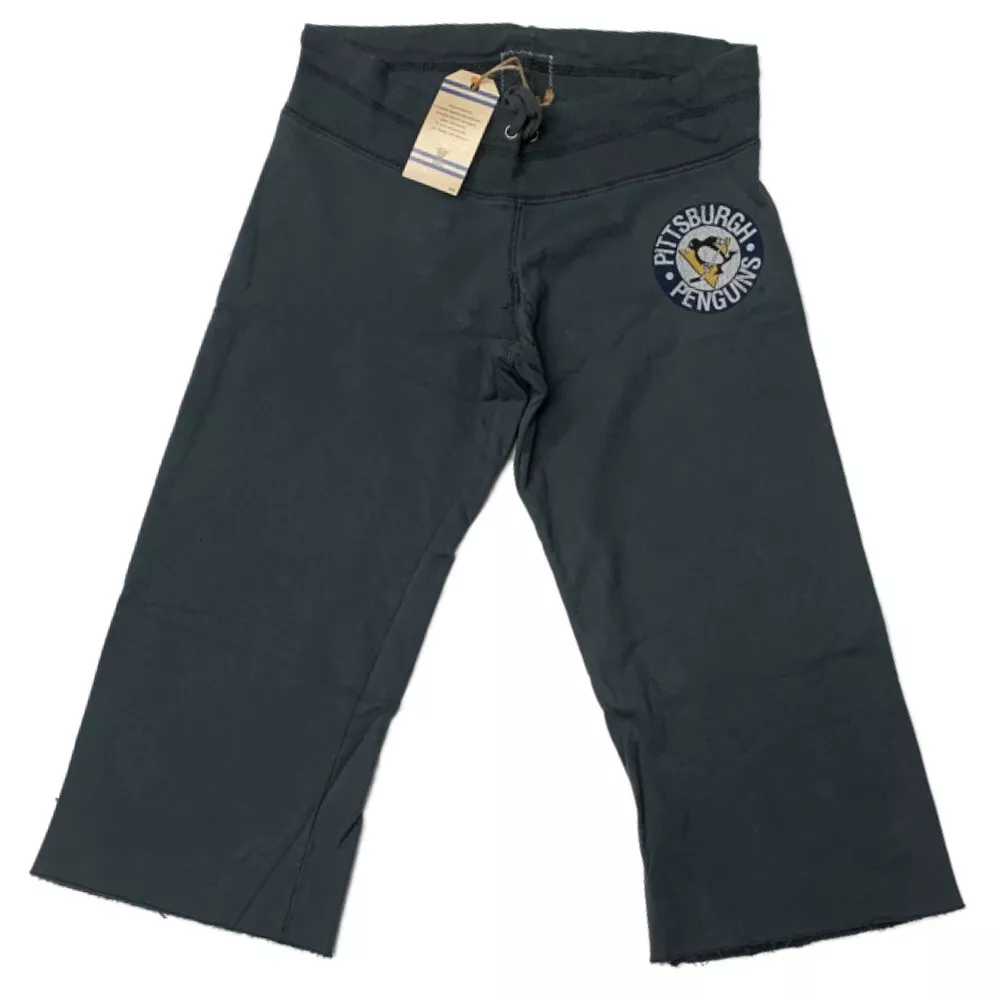 Pittsburgh Penguins Retro Brand WOMEN S Dark Gray Raw Edge