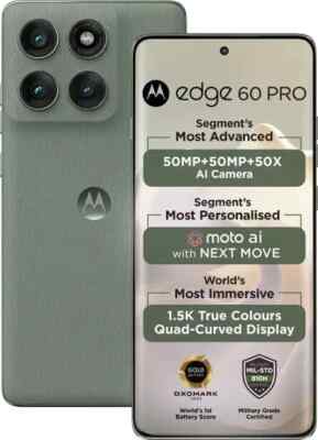 MOTOROLA Edge 60 Pro 5G-Factory Unlocked Dual SIM-8GB 256GB-Pantone Shadow