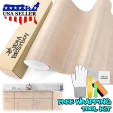 Premium Wood Grain Vinyl Wrap Sticker Car Home Kitchen Decoration Big Cut #1510