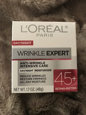 New~L'OREAL 45+ Day/Night Wrinkle Expert Retino-Peptide Facial Moisturizer