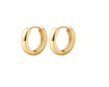 Small Golden Huggie Hoop Earrings