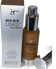 IT cosmetics Bye Bye Lines Foundation Anti-Aging Skin Smoothing  Deep ~1 oz-NIB
