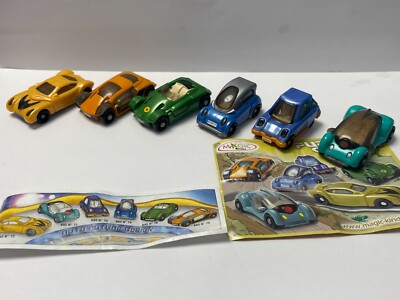 VINTAGE KINDER SURPRISE FERRERO SET FUTURE CARS 2002 WITH BPZ