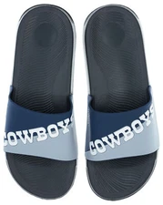 FOCO NFL Men's Dallas Cowboys Cropped Big Logo Raised Slides