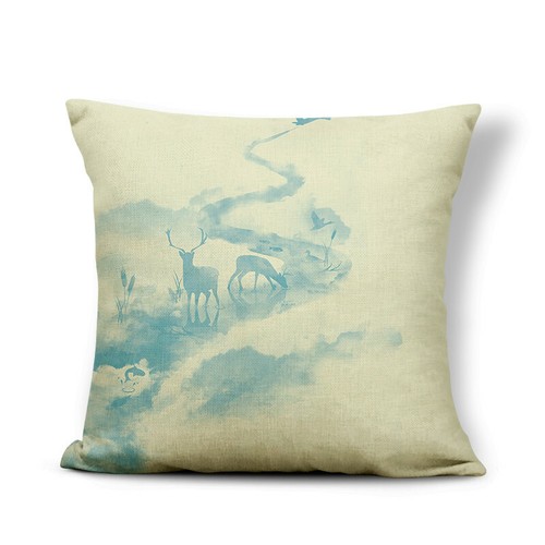 Abstract Cushion Cover Pillow Case Bat People Octopus Dinosaur Deer Cover Rocket - Picture 25 of 37