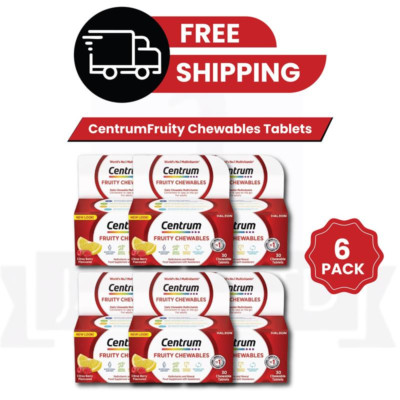 Centrum Fruity Chewables 30ct PACK OF 6