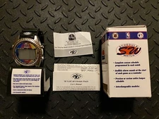 Sun Time NASCAR 50th Anniversary Watch w/ Box - 1998 Schedule Time needs battery