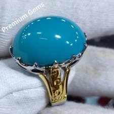 Natural Clean Rare Turquoise Ring Nishapuri Feroza Ring Feroza Ring Shia Ring