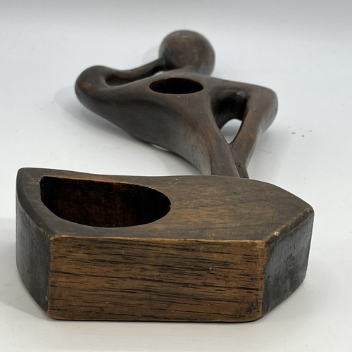 "Estatua de soldado saludo de madera hecha a mano estilo Art Deco 11 1/2"" de alto abstracto" - Imagen 13 de 24