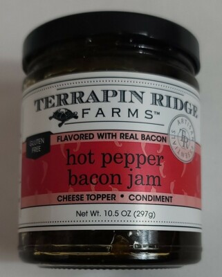Hot Pepper Bacon Jam by Terrapin Ridge Farms   One 10.5 oz Jar