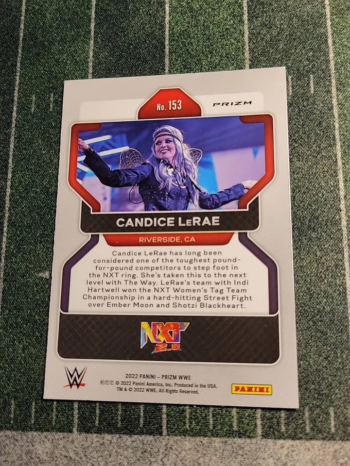 Candice LeRae WWE PRIZM 2022 RED WHITE & BLUE Parallel - Image 4 of 4