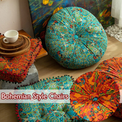 Retro Morocco Thickened Floor Cushion Tatami Mat Cotton Linen Seat