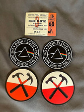 Lot 5 PINK FLOYD 1 3/4" to 2 1/2" Band Logo STICKERS Dark Side Moon FAST FREE
