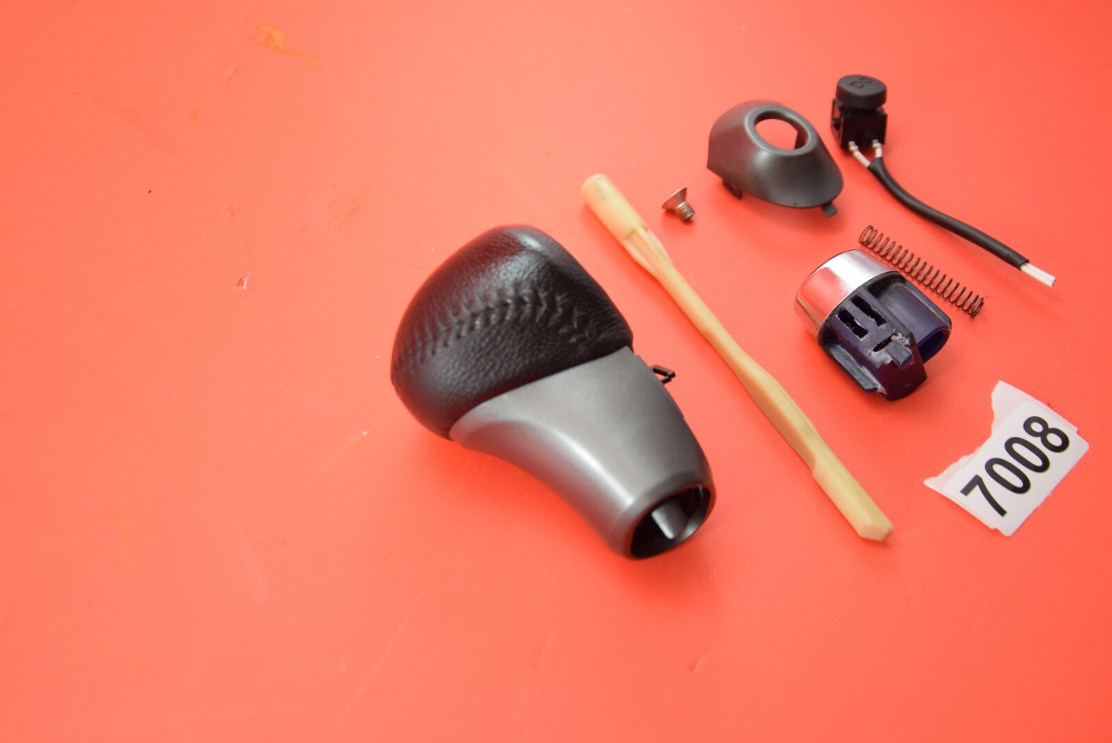 Z1 0510 HONDA ODYSSEY LEATHER SHIFT SHIFTER KNOB BLACK LEATHER GENUINE