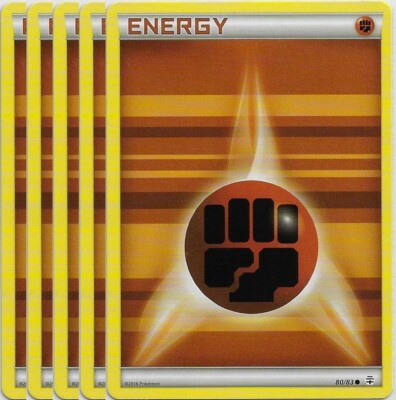 POKEMON XY Generations NM Com NON-holo Basic #80 FIGHTING ENERGY CARDS -Lot of 5 | eBay POKEMON XY Generations NM Com NON-holo Basic #80 FIGHTING ENERGY CARDS -Lot of 5 | eBay