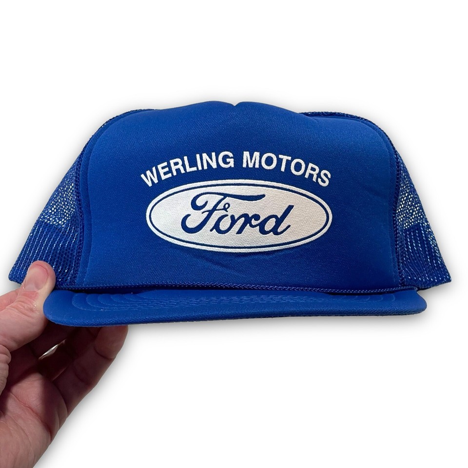 Ford Werling Motors Vintage Snapback Hat 1990s Trucker Dad Cap