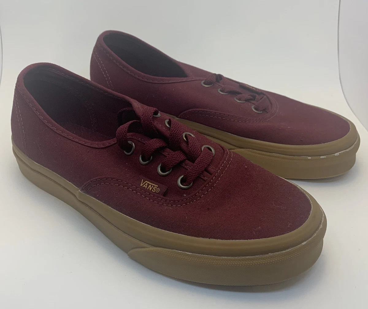 Maroon and brown vans top