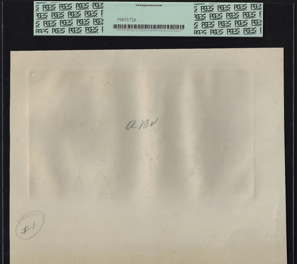 Brazil - Tesouro Face 1000 Cruzeiros ND(1960) P165 Essay Proof Uncirculated  - Image 2 of 2