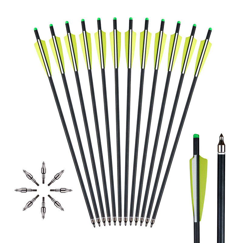 7.5inch Crossbow Bolts Carbon Arrows 2 Vanes Crossbow Hunting with