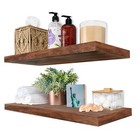 Sorbus 24" Solid Wood Floating Shelves for Wall - Set of 2 Wall Mounted Shelves