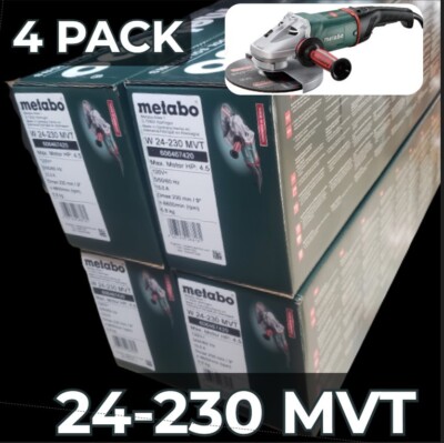 4 PACK -  Metabo 606467420 W 24-230 MVT 9'' Corded Angle Grinders NEW