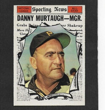 1961 Topps #567 Danny Murtaugh, Sporting News All-Star AS, NM NRMT, High # SHARP