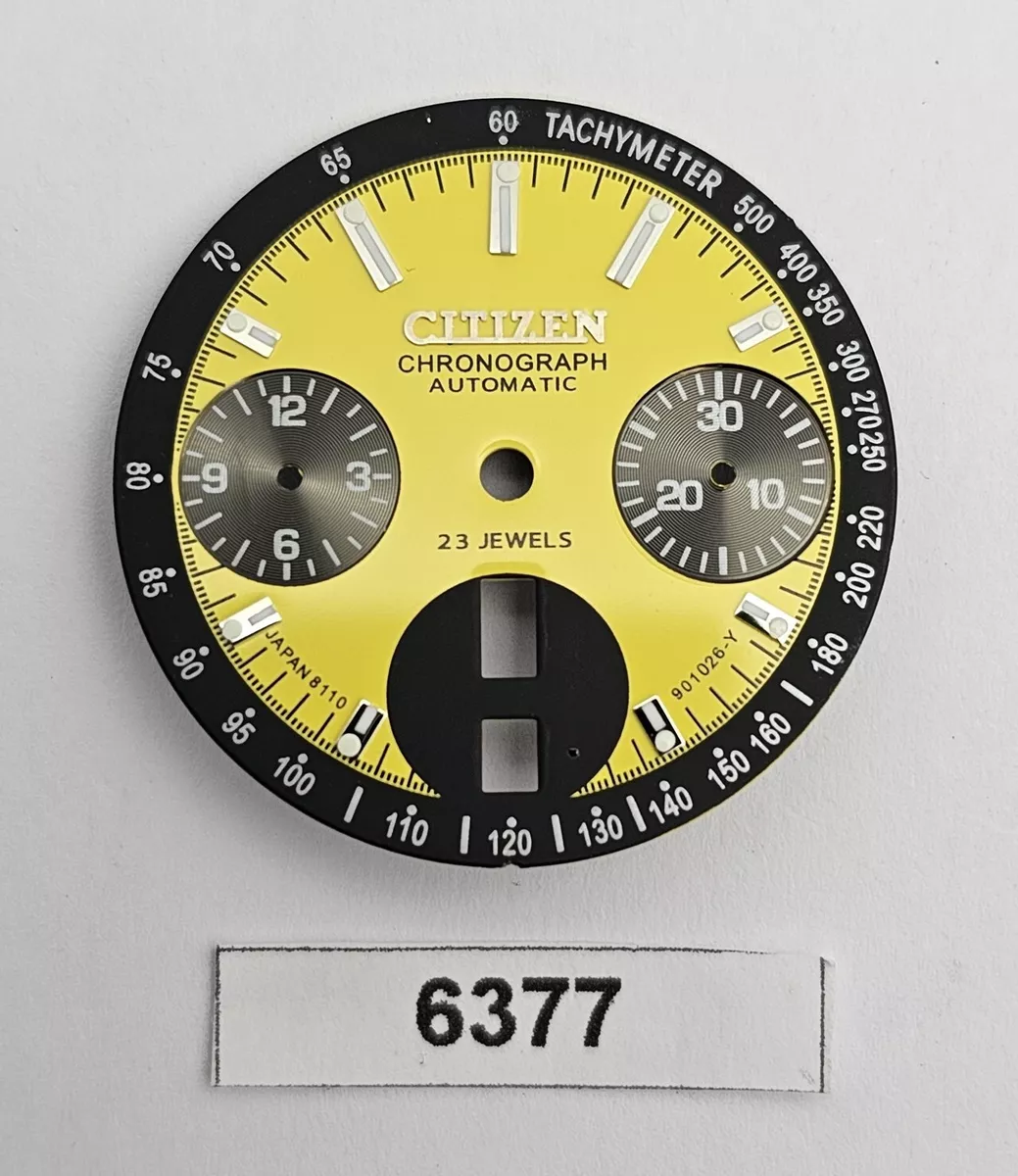NEW CITIZEN BULLHEAD CHRONOGRAPH YELLOW DIAL WATCH BVT06377 eBay