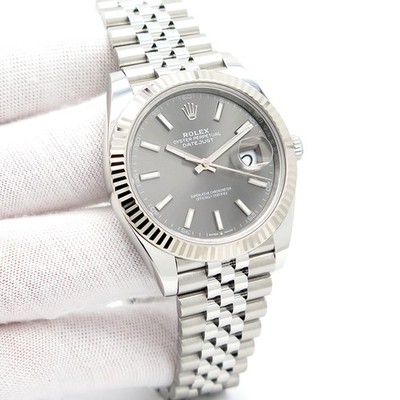 Rolex 126334 Datejust 41 with Slate Stick Dial on Jubilee