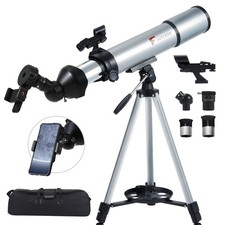 Telescope for Kids  Adults   80mm Refractor Telescope with 600mm Focal Le