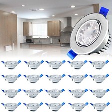 6/12/20x LED Einbaustrahler 3W 230V WarmWeiß Flach Spot Leuchte Deckenleuchte