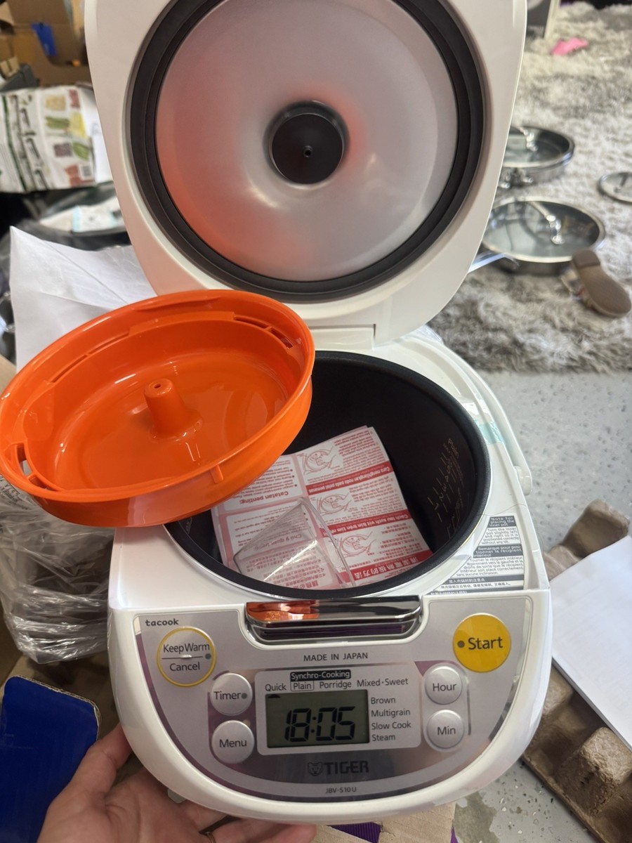 Tiger JBV-S10U 5.5 Cup Microcomputer Rice Cooker - White for sale