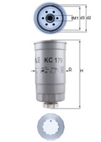 Kraftstofffilter Mahle Kc 179 Anschraubfilter FüR Fiat Kia Punto Multipla 80Mm 1