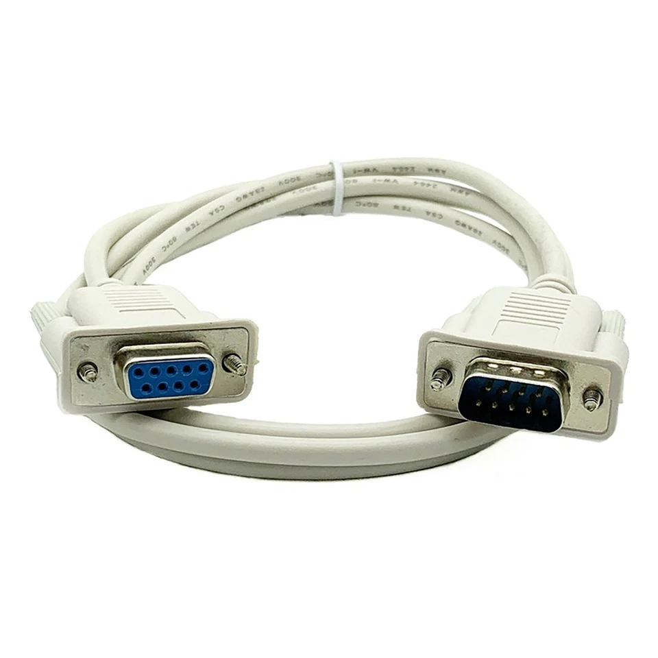 9Pin RS-232 Male to Female M/F DB9 Male to DB9 Female Serial Extension Cable - Image 3 of 4