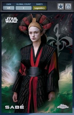 TOPPS STAR WARS CARD TRADER 2025 CHROME SABE MUSTAFAR LAVA 10CC DIGITAL