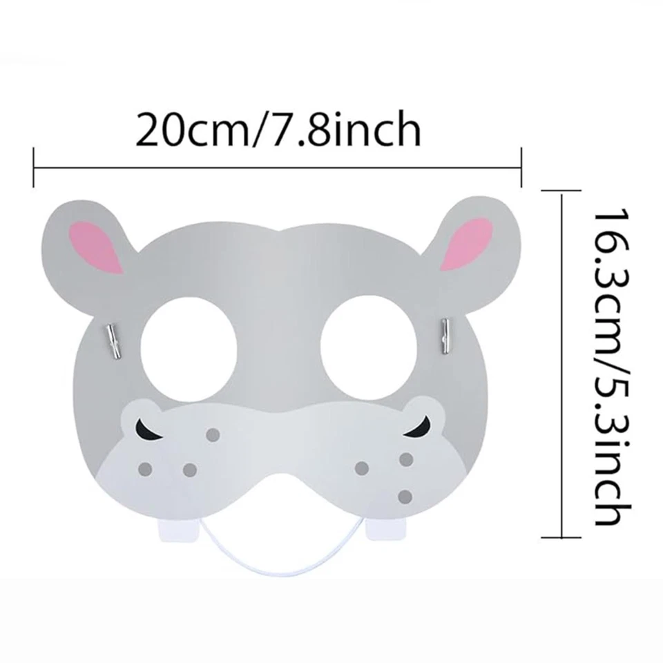 16x Jungle Animal Mask Cute Animal Mask for Party Favors Kids Farmhouse Theme - Image 4 of 4