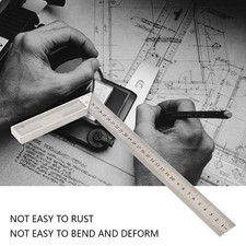 �30cm Aluminum Alloy 90 Degree Straight Edge Ruler Straightedge Right Angle