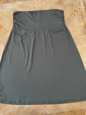 Eddie Bauer Gray Midi Skirt Medium Waist 34  Length 28  92% Polyester 8% spandex